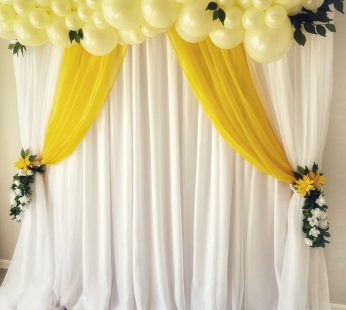 Yellow decoration for birthday