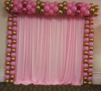 Simple Decoration curtain with balloon