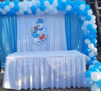 blue decoration for baby shower