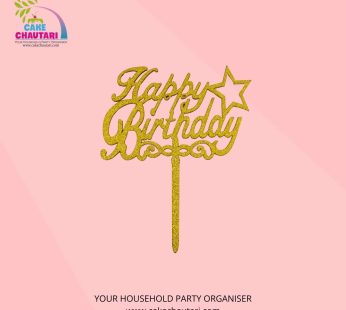 Happy birthday cake topper