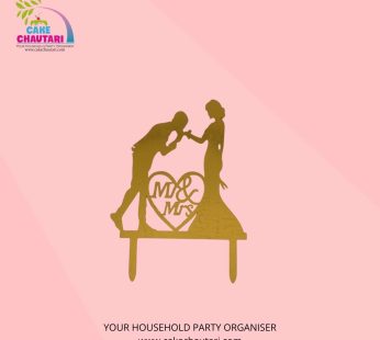 Mr and Mrs cake topper