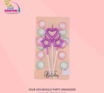 Heart and star shape candle