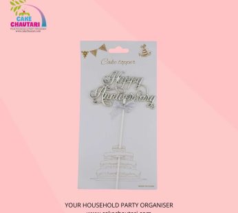 Happy anniversary cake topper