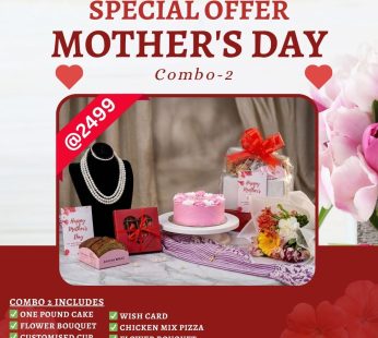 𝐌𝐨𝐭𝐡𝐞𝐫’𝐬 𝐃𝐚𝐲 𝐒𝐩𝐞𝐜𝐢𝐚𝐥 𝐆𝐢𝐟𝐭 𝐂𝐨𝐦𝐛𝐨 𝟐 – 𝐖𝐡𝐢𝐭𝐞 𝐅𝐨𝐫𝐞𝐬𝐭 𝐂𝐚𝐤𝐞, 𝐅𝐥𝐨𝐰𝐞𝐫𝐬, 𝐏𝐢𝐳𝐳𝐚 & 𝐂𝐮𝐬𝐭𝐨𝐦 𝐂𝐮𝐩